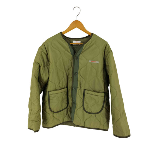 KKKKKK LINER JACKET スパンコールメッセージ キルティング ライナージャケット レディース import:M