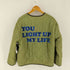 KKKKKK LINER JACKET スパンコールメッセージ キルティング ライナージャケット レディース import:M