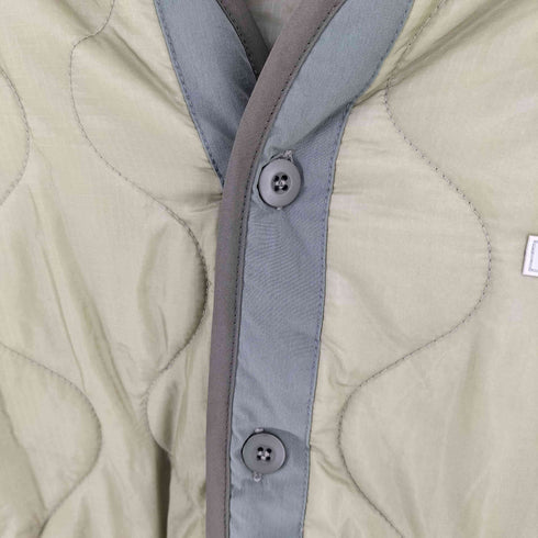 KKKKKK LINER JACKET スパンコールメッセージ キルティング ライナージャケット レディース import:M