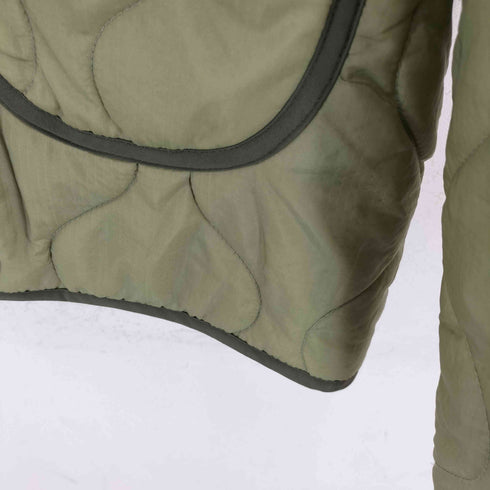 KKKKKK LINER JACKET スパンコールメッセージ キルティング ライナージャケット レディース import:M