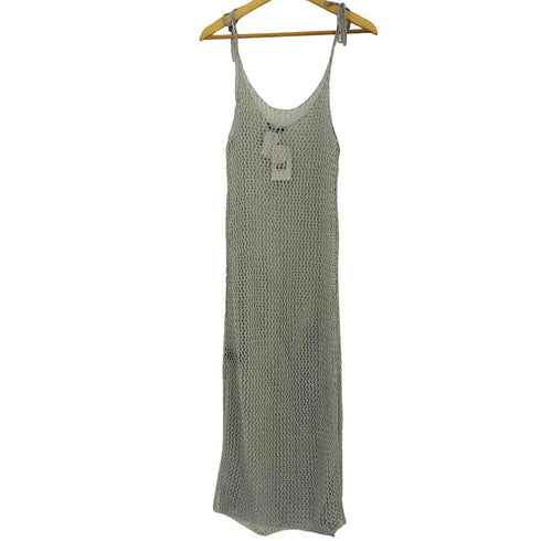 ザラ ZARA かぎ網 シアーメタリックキャミドレス レディース import:M