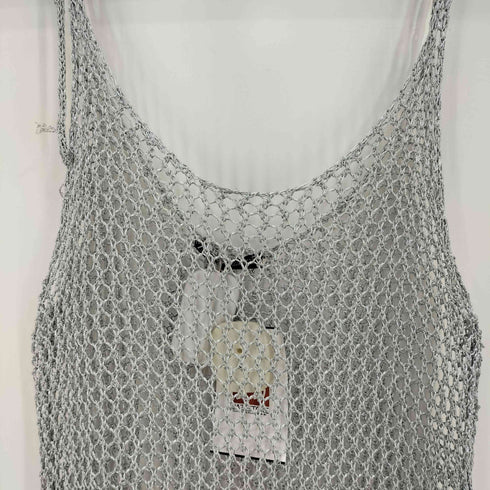 ザラ ZARA かぎ網 シアーメタリックキャミドレス レディース import:M