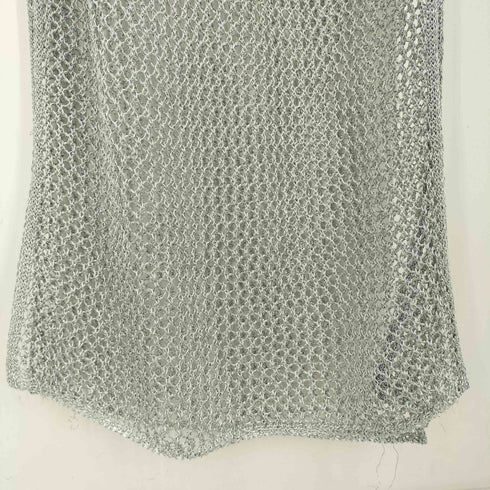 ザラ ZARA かぎ網 シアーメタリックキャミドレス レディース import:M