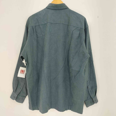 ヴァンヒューゼン VAN HEUSEN SOFT SUEDE スエード地 ダブルポケットシャツ メンズ import:L