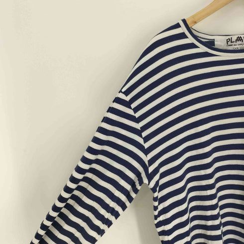 プレイコムデギャルソン PLAY COMME des GARCONS 22AW INVADER STRIPED L/S T-SHIRT ハートロゴ インベーダー ボーダー カットソー メンズ JPN:XXL