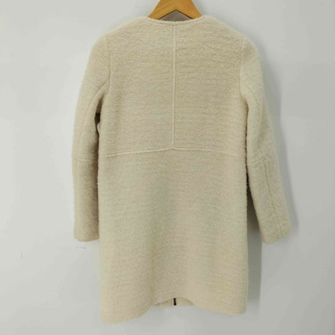 ザラ ZARA ウール混 ノーカラーコート レディース import:XS