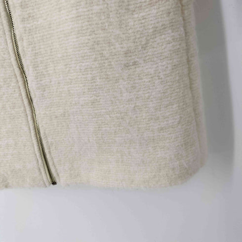 ザラ ZARA ウール混 ノーカラーコート レディース import:XS