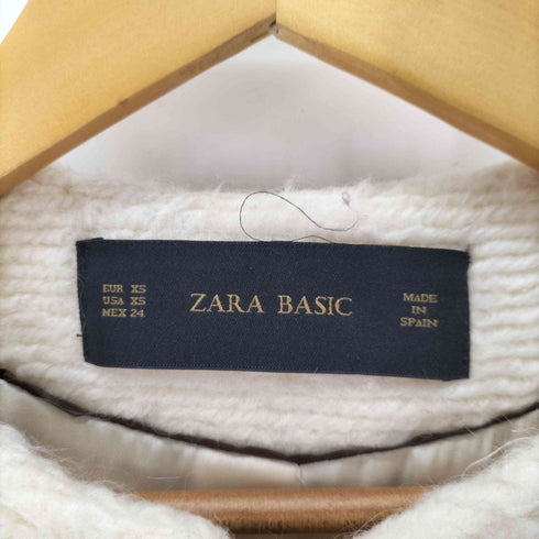 ザラ ZARA ウール混 ノーカラーコート レディース import:XS