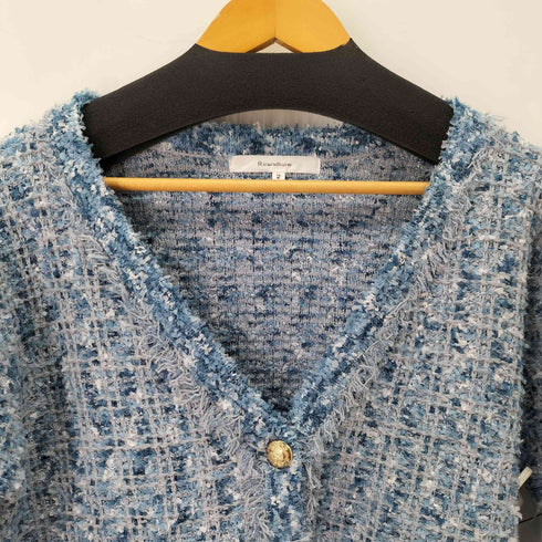 リランドチュール Rirandture ラメツイードニットジャケット レディース JPN:2