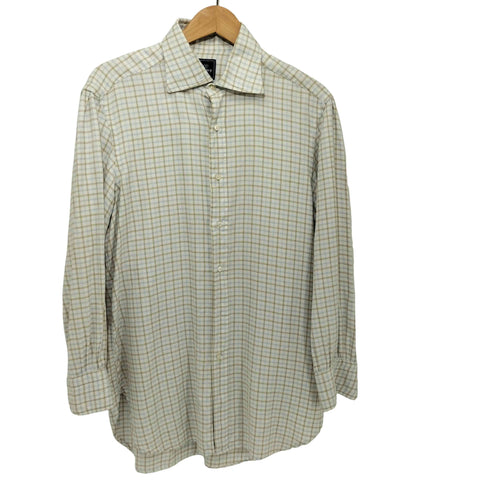 ビームスエフ BEAMS F ワイドカラーチェックL/Sシャツ メンズ