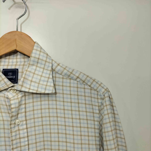ビームスエフ BEAMS F ワイドカラーチェックL/Sシャツ メンズ