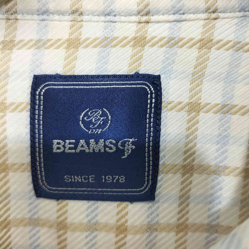ビームスエフ BEAMS F ワイドカラーチェックL/Sシャツ メンズ