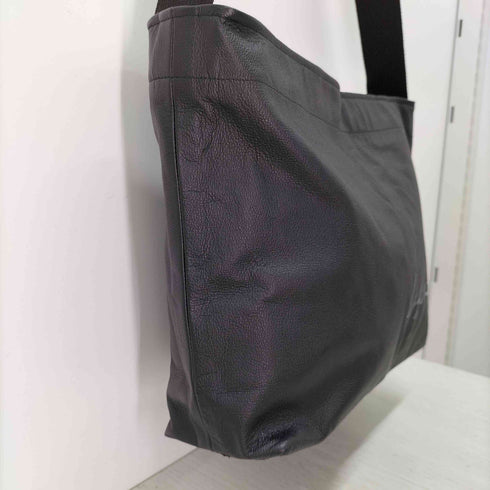 ヨウジヤマモト Yohji Yamamoto シグネチャーロゴカウレザーショルダーバッグ メンズ ONE SIZE
