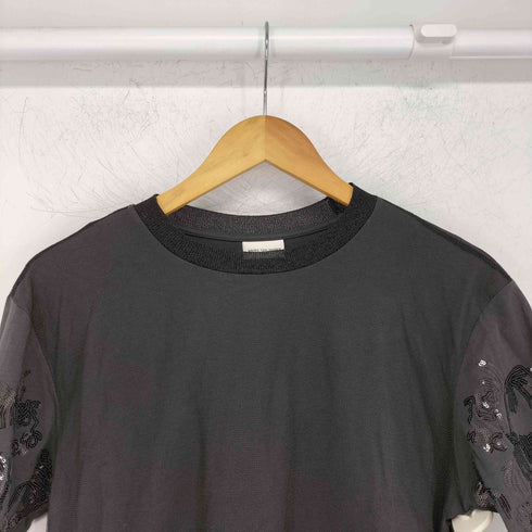 ドリスヴァンノッテン DRIES VAN NOTEN スパンコールデザイン 異素材 切替 Tシャツ レディース