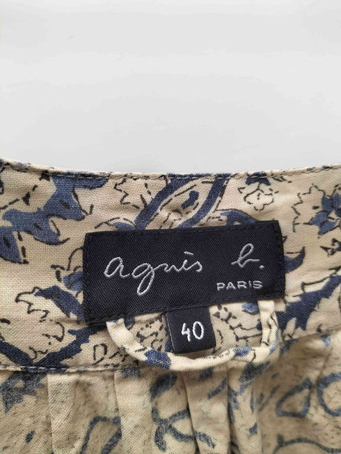 アニエスベー agnes b. PARIS 総柄 キャミ ワンピース レディース 40