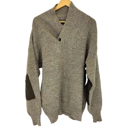 エルエルビーン L.L.Bean USA製 エルボーパッチ付き ショールカラーニット メンズ JPN:L