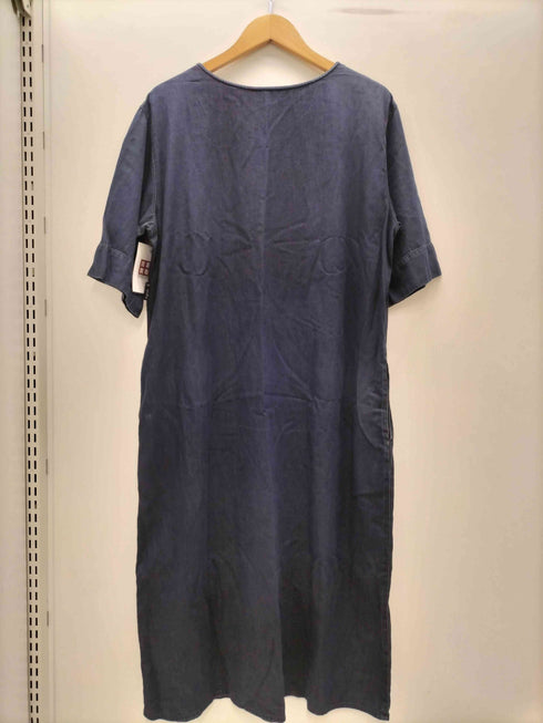 アニエスベー agnes b. PARIS コットン シャンブレー S/S Vネック ワンピース レディース 2
