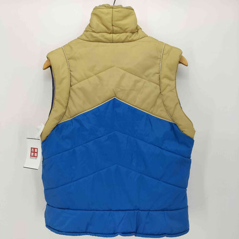 vintage スナップボタン 切替 パイピング ナイロン 中渡ベスト レディース import:M