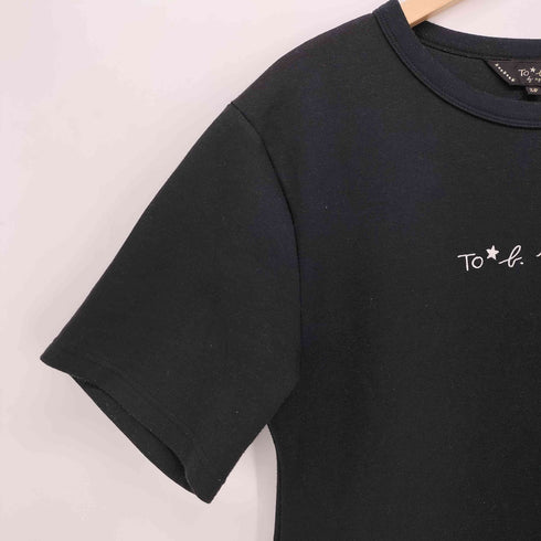 トゥービーバイアニエスベー To b. by agnes b. 半袖 ロゴ スウェットワンピース レディース JPN:38