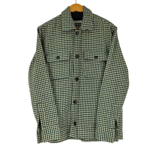 ザラ ZARA 千鳥格子柄 ウール混アクリルシャツジャケット レディース import:S