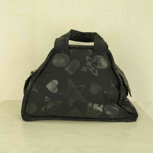 ヴィヴィアンウエストウッド Vivienne Westwood ヤスミン ナイロンレザー ハートスター総柄 ハンドバック レディース