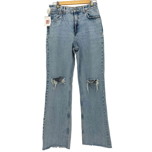 ザラ ZARA ダメージ加工 ワイド デニム パンツ バギー メンズ FR:38-40