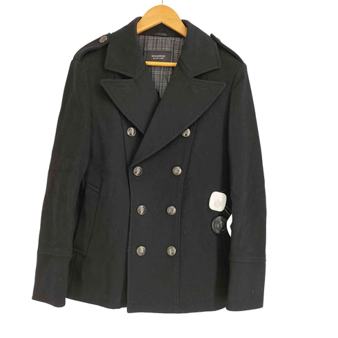 バーバリーブラックレーベル BURBERRY BLACK LABEL 裏地チェック エポレット ナポレオンコート メンズ import:L