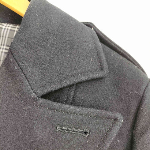 バーバリーブラックレーベル BURBERRY BLACK LABEL 裏地チェック エポレット ナポレオンコート メンズ import:L