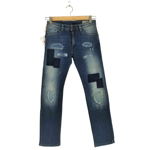 ディーゼル DIESEL ダメージ加工 ストレートデニムパンツ レディース 10Y