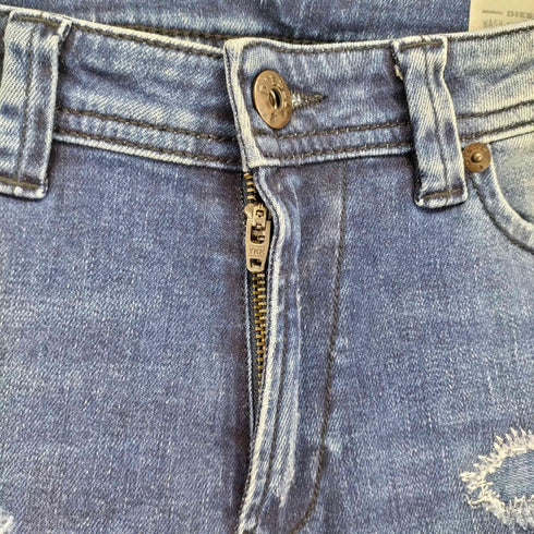 ディーゼル DIESEL ダメージ加工 ストレートデニムパンツ レディース 10Y
