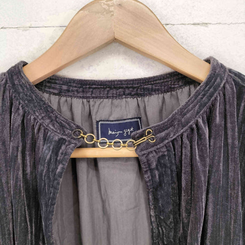 maison gigot ベロアロングワンピース レディース