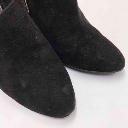 ラルフローレンパープルレーベル RALPH LAUREN PURPLE LABEL イタリア製 サイドジップ スウェード ウェッジソール ショート ブーティ ブーツ レディース US:7.5