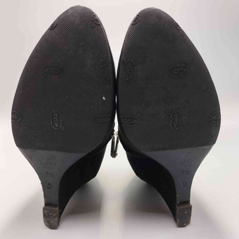 ラルフローレンパープルレーベル RALPH LAUREN PURPLE LABEL イタリア製 サイドジップ スウェード ウェッジソール ショート ブーティ ブーツ レディース US:7.5