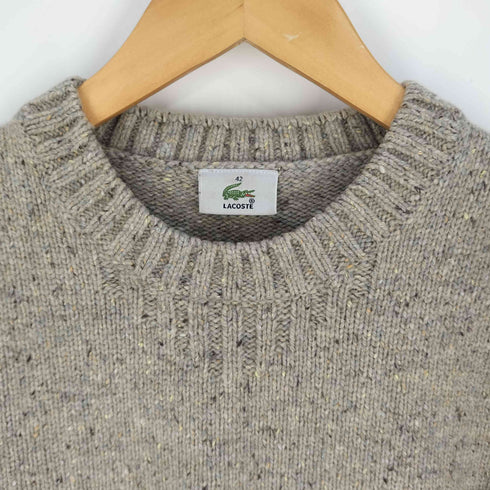 ラコステ LACOSTE シルク混 ネップ クルーネックニット レディース 42