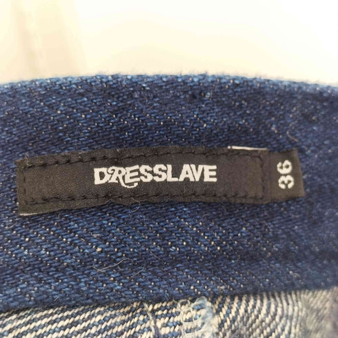 ドレスレイブ DRESSLAVE ハイウエスト ワイド デニム パンツ レディース JPN:36