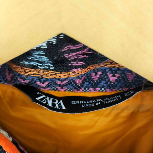 ザラ ZARA ネイティブ織パディングベスト メンズ import:XL
