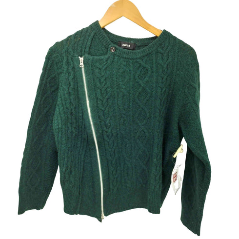 ズッカ ZUCCa ジップデザイン ウールケーブルニット レディース JPN:M