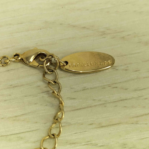 イアパピヨネ ear PAPILLONNER 三連 ゴールドボール ネックレス レディース