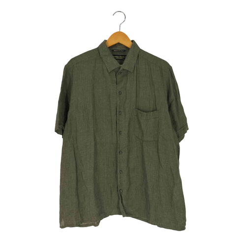 フライツォーリ Fraizzoli イタリア製 リネン シアーシャツ メンズ import:XL