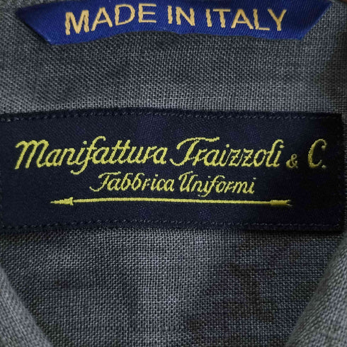 フライツォーリ Fraizzoli イタリア製 リネン シアーシャツ メンズ import:XL