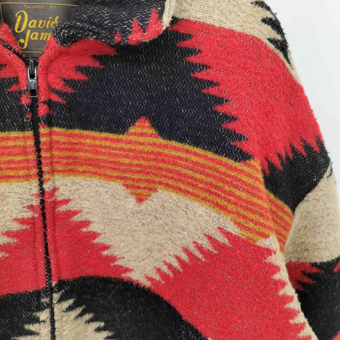 DAVID JAMES 80-90s USA製 AZTEC NAVAJO JACKET アステカ ナバホジャケット メンズ import:XL