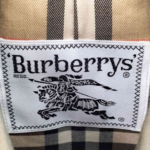 バーバリーズ BURBERRYS 90S 白タグ 裏地ノバチェック 玉虫 ステンカラーコート レディース