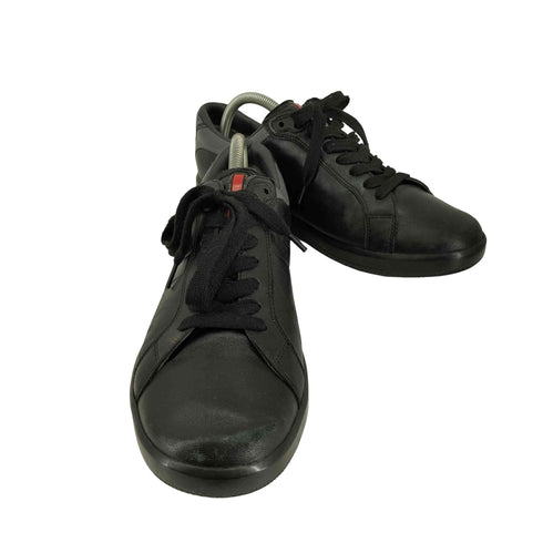 プラダ PRADA レザーローカットスニーカー メンズ US:7