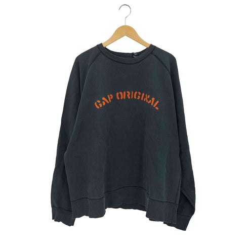 ギャップ Gap 90-00s OLD オールド フロントロゴ刺繍 クルーネックスウェット メンズ import:XL