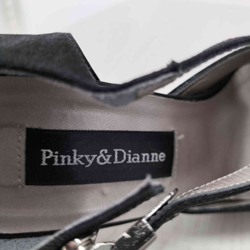 ピンキーアンドダイアン Pinky&Dianne スクエアトゥ サテンヒールパンプス レディース 36