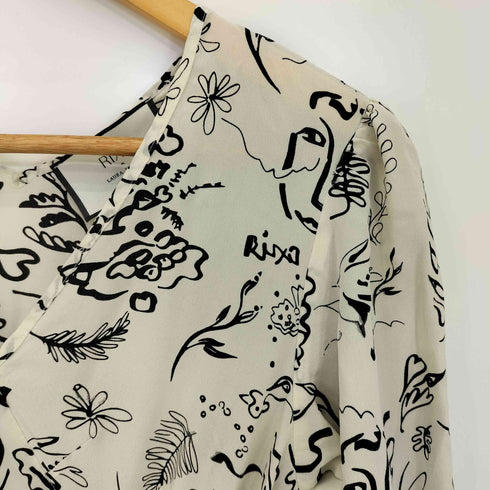 RIXO × Laura Jackson フリーバード プリント フリル ドレス レディース import:XS