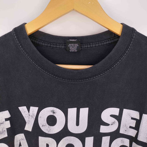 ICE DOUT If You See Da Police Warn A Brother 企業ロゴ クルーネックTシャツ メンズ 3XL