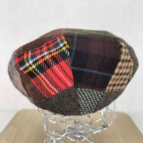 ブルックスブラザーズ 346 BROOKS BROTHERS ウールパッチワークハンチング帽 メンズ L