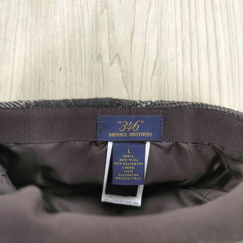 ブルックスブラザーズ 346 BROOKS BROTHERS ウールパッチワークハンチング帽 メンズ L