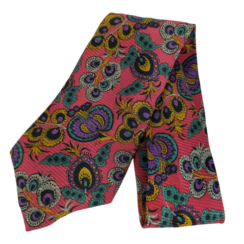 イヴサンローラン Yves Saint Laurent 総柄 シルクネクタイ メンズ